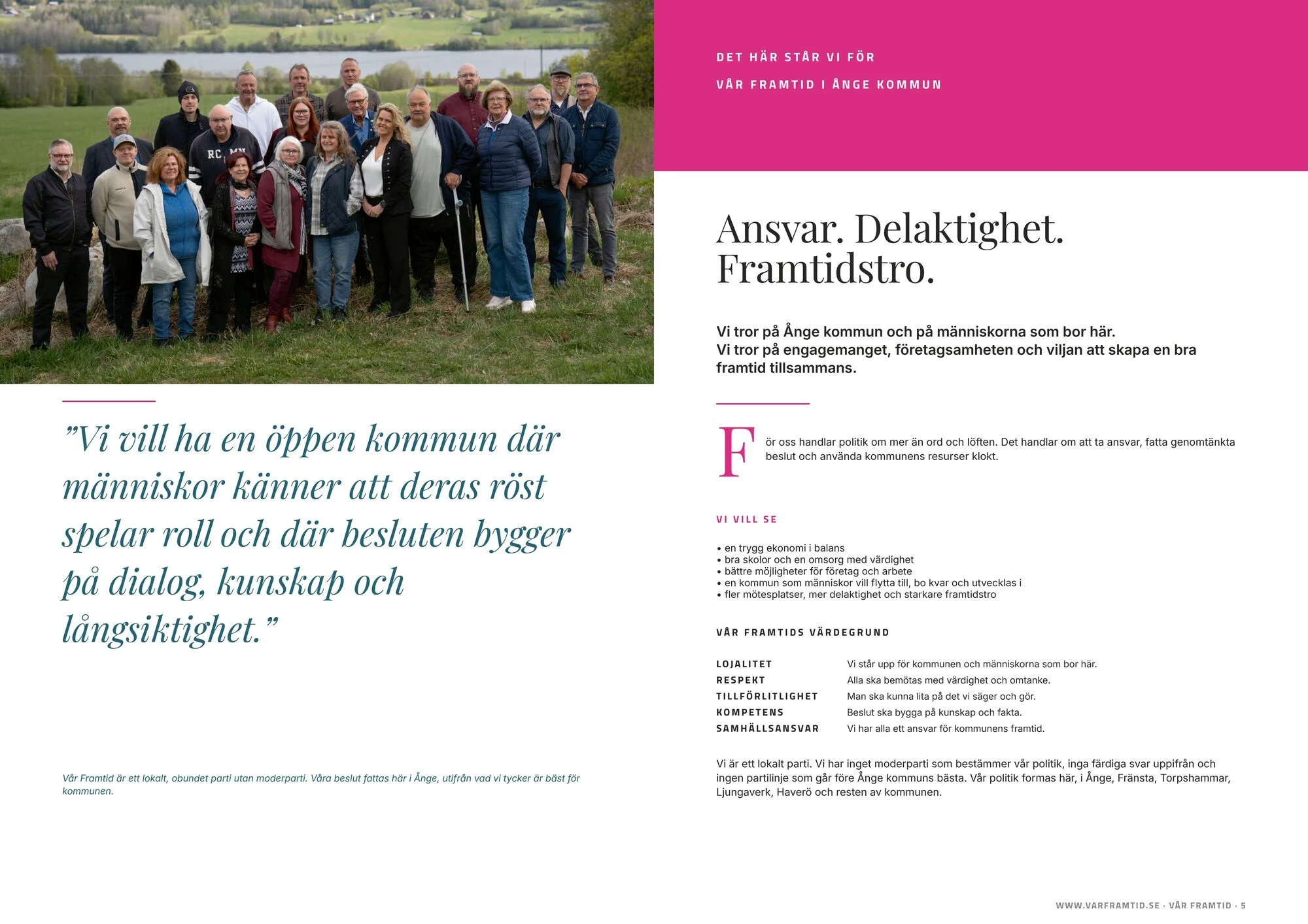 Valtidningen 2026, uppslag sidorna 4–5