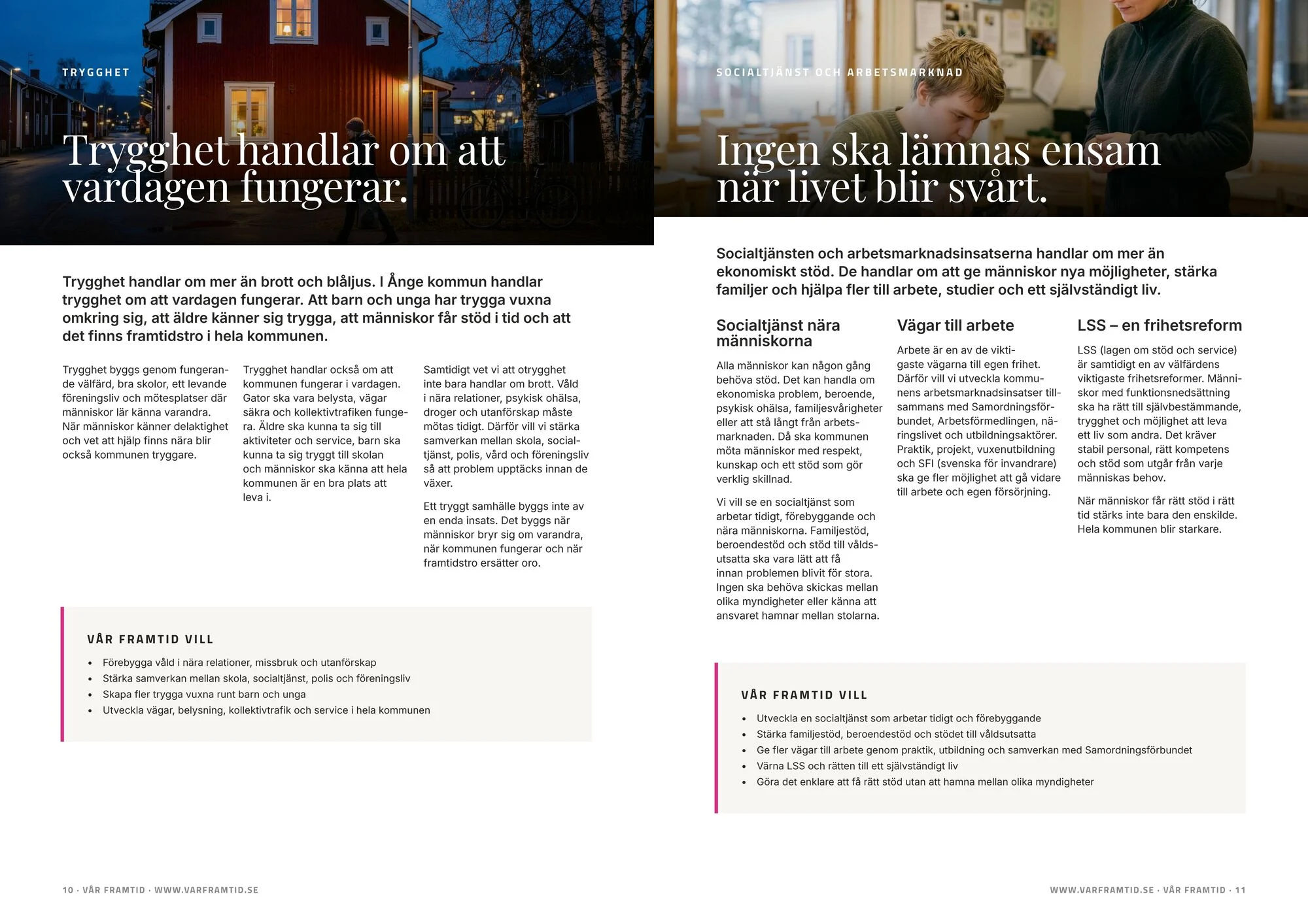 Valtidningen 2026, uppslag sidorna 10–11