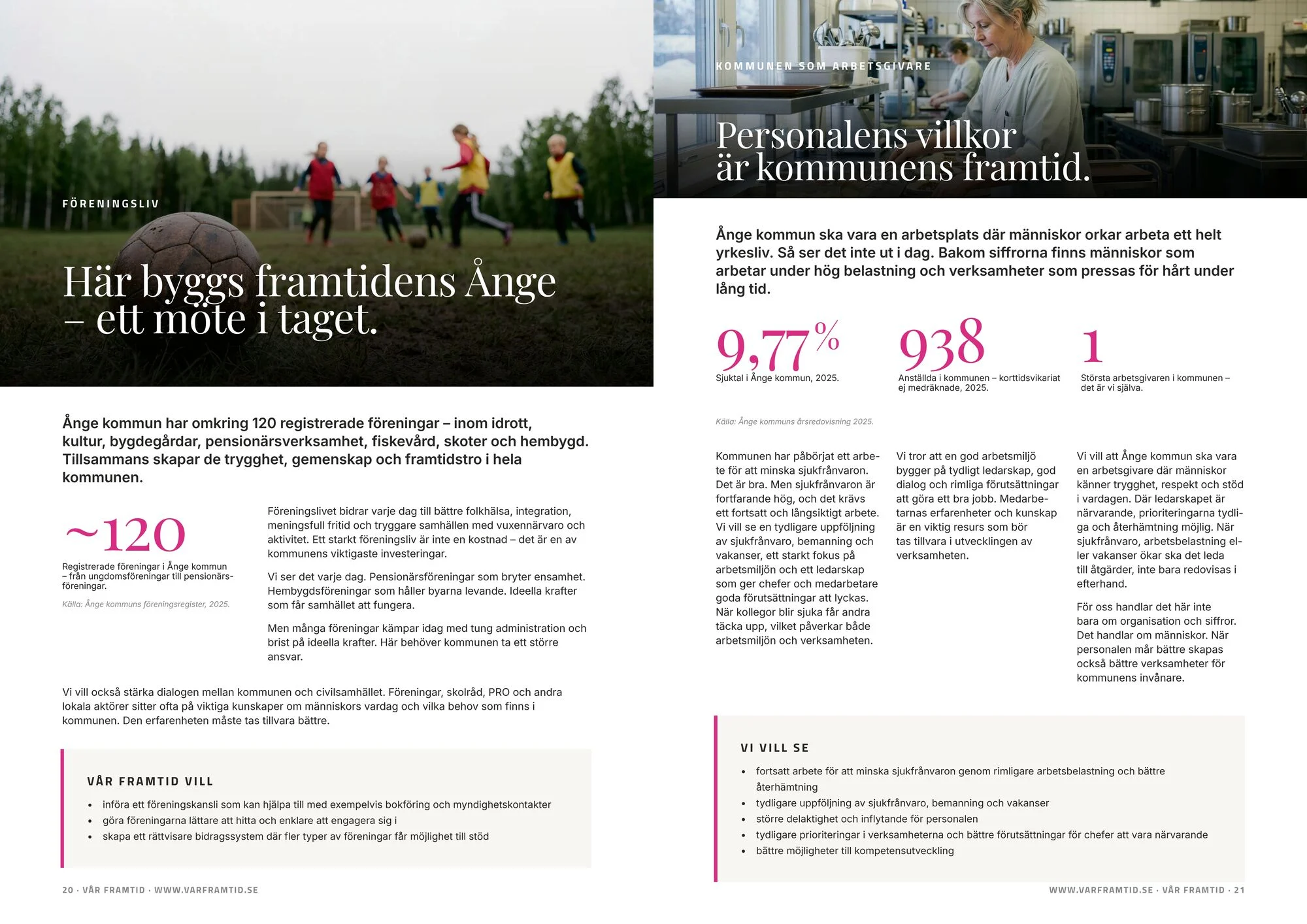 Valtidningen 2026, uppslag sidorna 20–21